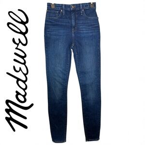 MADEWELL Women's Curvy High Rise Skinny Jeans Size 26 Tall Dark Blue NEW